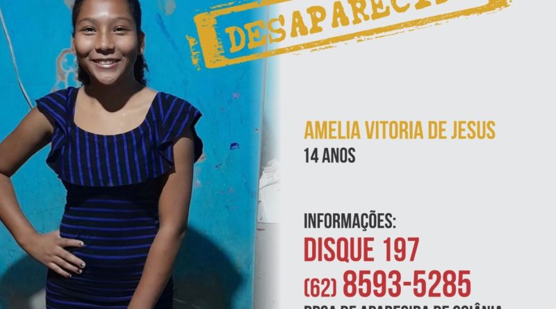 Polícia procura por adolescente que desapareceu após sair de casa para buscar a irmã mais nova na escola, em Aparecida de Goiânia,